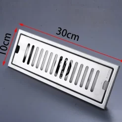 Creative Modern Stainless Steel Drain,Floor Mounted Rectangle Bathroom Accessories