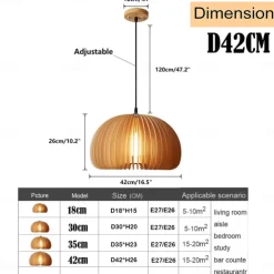 Creative Wooden Chandelier Rarmhouse Natural Wind Log Chandelier E27/E26 Base Ceiling Lighting Hanging Lamp Suitable for Study Coffee Shop Restaurant Rar AC220V AC110V