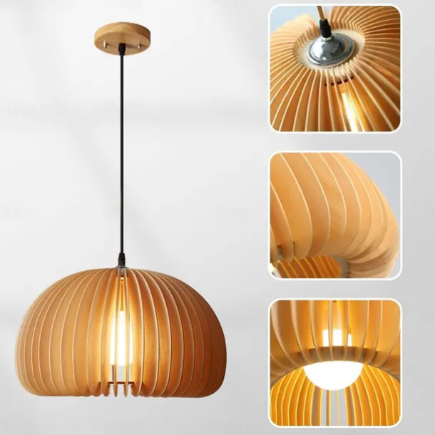 Creative Wooden Chandelier Rarmhouse Natural Wind Log Chandelier E27/E26 Base Ceiling Lighting Hanging Lamp Suitable for Study Coffee Shop Restaurant Rar AC220V AC110V