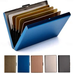 Credit Card Holder Stainless Steel Credit Card Case Metal ID Card Holder RFID Wallets Business Card Holder for Women or Men