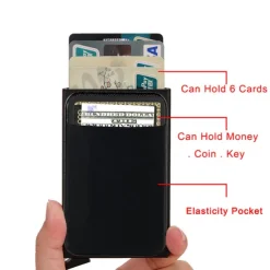 Credit Card Holder Wallet Metal Name Card Holder Professional Multi Credit Card Protector for Women Men