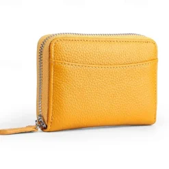 Credit Card Holder Wallet Genuine Leather Name Card Holder Luxury with Magnetic Shut Single Compartment for Women Men