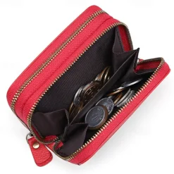 Credit Card Holder Wallet Genuine Leather Name Card Holder Luxury with Magnetic Shut Single Compartment for Women Men