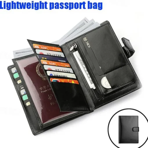 Credit Card Holder Wallet PU Leather Name Card Holder Luxury Waterproof Multi for Men, Back to School Gift