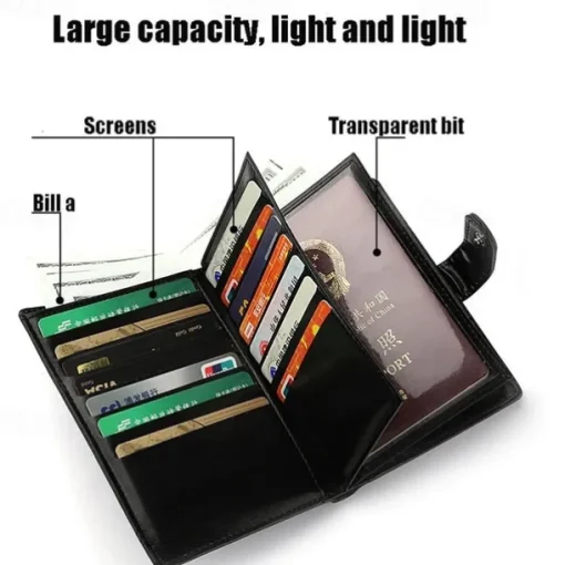 Credit Card Holder Wallet PU Leather Name Card Holder Luxury Waterproof Multi for Men, Back to School Gift