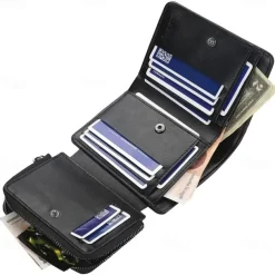 Credit Card Holder Wallet PU Leather Name Card Holder with Magnetic Shut Multi Credit Card Protector for Men