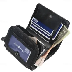 Credit Card Holder Wallet PU Leather Name Card Holder with Magnetic Shut Multi Credit Card Protector for Men