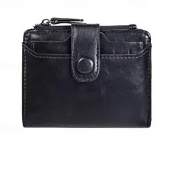 Credit Card Holder Wallet Genuine Leather Name Card Holder Luxury with Magnetic Shut Single Compartment for Women Men