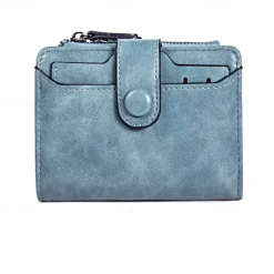 Credit Card Holder Wallet Genuine Leather Name Card Holder Luxury with Magnetic Shut Single Compartment for Women Men