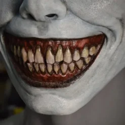 Creepy Smile Demons Halloween Latex Masks Horror Green Face Masks The Evil Cosplay Props Horror Decor Halloween Decor Party Decor for Halloween