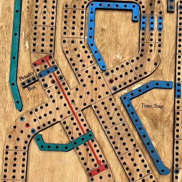 Cribbage Wars Board Game 2025 New Wooden Cribbage Set with Fun Twists, Time Warps & Traps Family-Friendly Traditional Game with Storage for Cards and Pegs