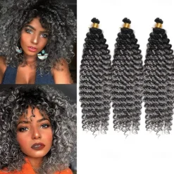 Crochet Curly Hair Water Wave Crochet Hair Curly Braiding Hair Curly Crochet Hair For Black Women Marlybob Crochet Hair 14 Inch 14inch 3packs