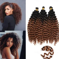 Crochet Curly Hair Water Wave Crochet Hair Curly Braiding Hair Curly Crochet Hair For Black Women Marlybob Crochet Hair 14 Inch 14inch 3packs