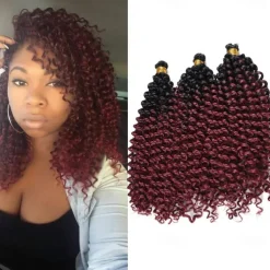 Crochet Curly Hair Water Wave Crochet Hair Curly Braiding Hair Curly Crochet Hair For Black Women Marlybob Crochet Hair 14 Inch 14inch 3packs