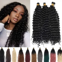 Crochet Curly Hair Water Wave Crochet Hair Curly Braiding Hair Curly Crochet Hair For Black Women Marlybob Crochet Hair 14 Inch 14inch 3packs