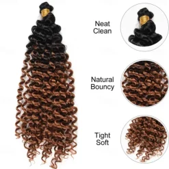 Crochet Curly Hair Water Wave Crochet Hair Curly Braiding Hair Curly Crochet Hair For Black Women Marlybob Crochet Hair 14 Inch 14inch 3packs