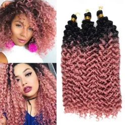 Crochet Curly Hair Water Wave Crochet Hair Curly Braiding Hair Curly Crochet Hair For Black Women Marlybob Crochet Hair 14 Inch 14inch 3packs