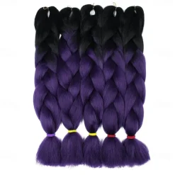 Crochet Hair Braids Jumbo Box Braids Pink Synthetic Hair 24 inch Braiding Hair 5 Pieces