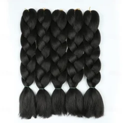 Crochet Hair Braids Jumbo Box Braids Pink Synthetic Hair 24 inch Braiding Hair 5 Pieces