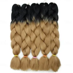 Crochet Hair Braids Jumbo Box Braids Pink Synthetic Hair 24 inch Braiding Hair 5 Pieces