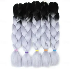 Crochet Hair Braids Jumbo Box Braids Pink Synthetic Hair 24 inch Braiding Hair 5 Pieces