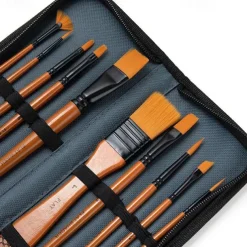 cross-border brush special-shaped scraper 13-piece set sponge pigment toning painting tool storage bag nylon brush