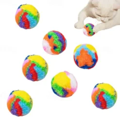 cross-border cat toys new plush ball cat color polypropylene scratch-resistant and bite-resistant cat ball cat supplies wholesale