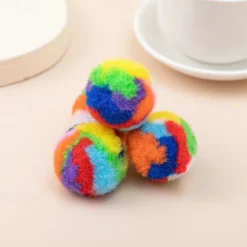 cross-border cat toys new plush ball cat color polypropylene scratch-resistant and bite-resistant cat ball cat supplies wholesale