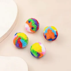 cross-border cat toys new plush ball cat color polypropylene scratch-resistant and bite-resistant cat ball cat supplies wholesale