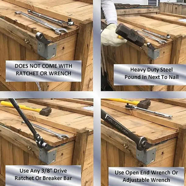 Crowbar Adapter Head, Crowbar Adapter Head Tool, Extra Strong Crowbar with Adjustable Angle Head, Infinite Ratchet Angle and Ratchet Lever Adapter Head