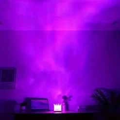 Crown Rotating Water Ripple Nightlight Ocean Wave Projector Lamp Creative Bedside Flame Ambiance Light Romantic Gift Starry Projection Light for Bedrooms, Meditation and Stress Relief