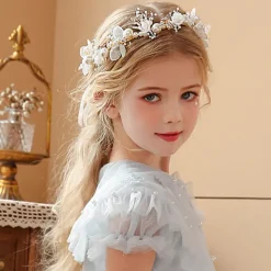 Crown Tiaras Headbands Headpiece Imitation Pearl Rhinestone Wedding Party / Evening Retro Sweet With Faux Pearl Crystal / Rhinestone Headpiece Headwear