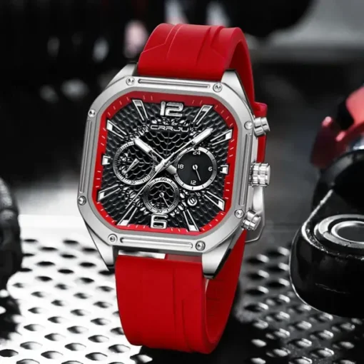 CRRJU Men Quartz Watch Creative Fashion Casual Wristwatch Luminous Calendar Waterproof Decoration Silicone Gel Watch