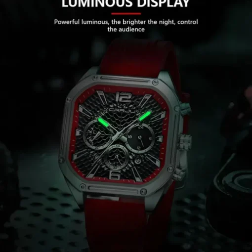 CRRJU Men Quartz Watch Creative Fashion Casual Wristwatch Luminous Calendar Waterproof Decoration Silicone Gel Watch