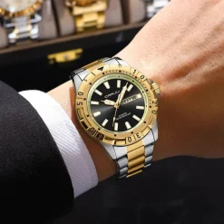 CRRJU Top Original Men Quartz Watch Green Waterproof Watch for Men Stainless Steel Quartz Men Luxury Watch Luminous Wristwatch