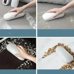 Crumb Sweeper Carpet Brush Carpet Sweeper, Handheld Rolling Ergonomic Pp Bristle Nutshell Crumb Brush Abs Cleaning Crumber for Table Bed Sofa Carpet