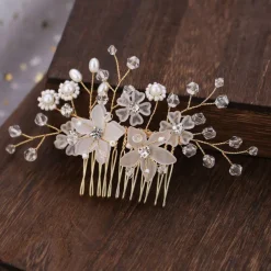 Crystal Bride Wedding Hair Comb Silver Rhinestone Bridal Hair Clip Sparkly Hair Piece Gem Hair Accessories for Women and Girls (Silver)