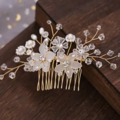 Crystal Bride Wedding Hair Comb Silver Rhinestone Bridal Hair Clip Sparkly Hair Piece Gem Hair Accessories for Women and Girls (Silver)