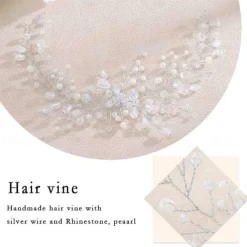 Crystal Bride Wedding Hair Comb Silver Rhinestone Bridal Hair Clip Sparkly Hair Piece Gem Hair Accessories for Women and Girls