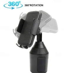 Cup Holder Phone Mount Buckle Type Rotatable Clamp Clip Phone Holder for Car Car Truck Compatible with All Mobile Phone Phone Accessory