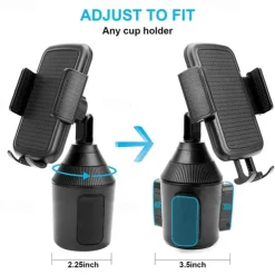 Cup Holder Phone Mount Buckle Type Rotatable Clamp Clip Phone Holder for Car Car Truck Compatible with All Mobile Phone Phone Accessory