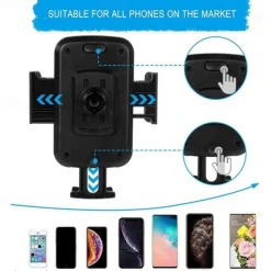 Cup Holder Phone Mount Buckle Type Rotatable Clamp Clip Phone Holder for Car Car Truck Compatible with All Mobile Phone Phone Accessory