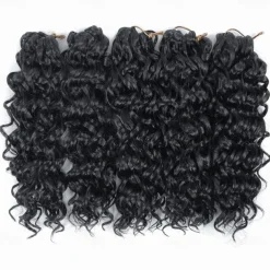 Curl Crochet hair for Black Women Short Beach Curl crochet hair Bohemian Crochet Braids Natural Black Deep Wave Braiding hair Extensions