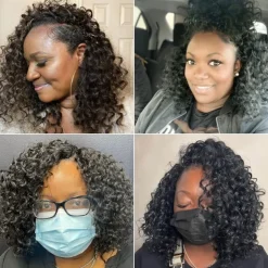 Curl Crochet hair for Black Women Short Beach Curl crochet hair Bohemian Crochet Braids Natural Black Deep Wave Braiding hair Extensions