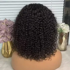 Curly bob Wig Human Hair With Bangs short curly Wig Human Hair None Lace Front bob Wigs Human Hair bob Wigs Human Hair For Black Women Natural Color