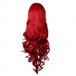 Curly Cosplay Wig Long Hair Heat Resistant Spiral Costume Wigs Anime Fashion Wavy Curly Cosplay Daily Party Red 32 80cm Halloween Wigs