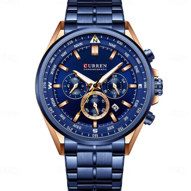 CURREN Man WristWatch Waterproof Chronograph Date Men Watch Military Top Brand Luxury Stainless Steel Sport Male Clock Gift 8399