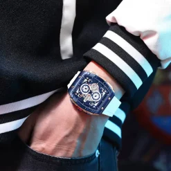 CURREN Men Quartz Watch Creative Outdoor Sports Analog Wristwatch Chronograph Waterproof Luminous Calendar Date Silicone Strap Watch