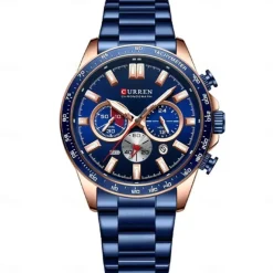 CURREN Men Quartz Watch Fashion Business Wristwatch Luminous Calendar Waterproof Decoration Steel Watch