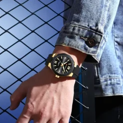 CURREN Men Quartz Watch Sports Fashion Casual Wristwatch Luminous Calendar Waterproof Decoration Silicone Gel Watch